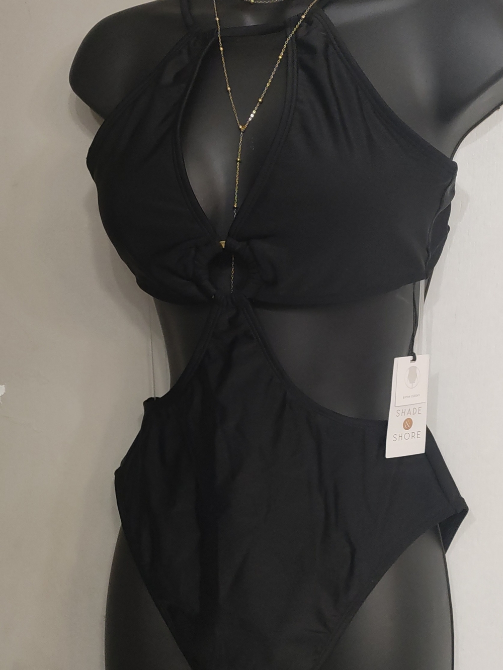 Shade 🌊 Shore Black💥 Cutout One-Piece Swimwear🔥 👙